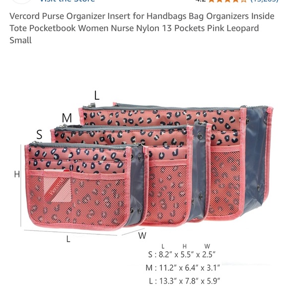 Pink Leopard Print Organizer Bag - Picture 7 of 7